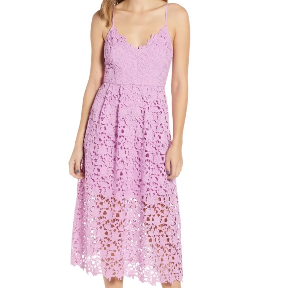 Medium pink lace dress